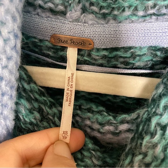 NWT Free People Cowl Neck Sweater Waterfall Combo Extra Small - Picture 8 of 10